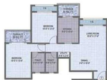 2 BHK Apartment at Goodwill Paradise, Kharghar Sector 15 – for Rent